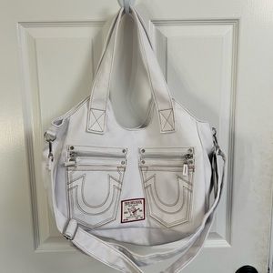 True Religion White Jean Purse